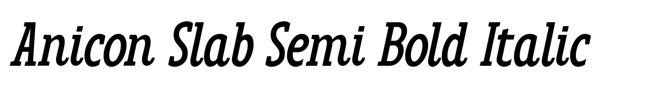 Anicon Slab Semi Bold Italic